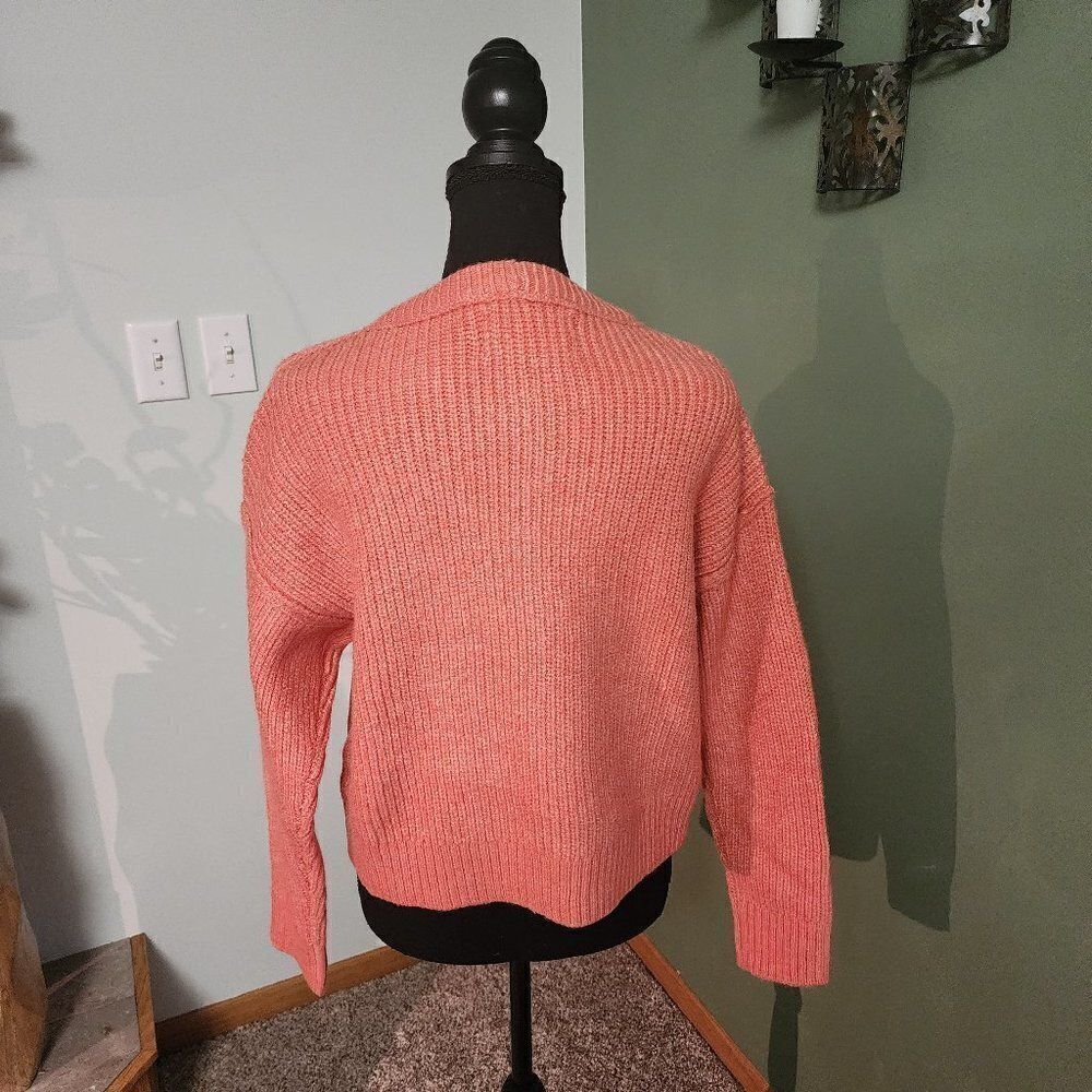 American Eagle Vintage Ribbed Knit Crew Neck Knit Sweater Slouchy XS - Picture 3 of 4